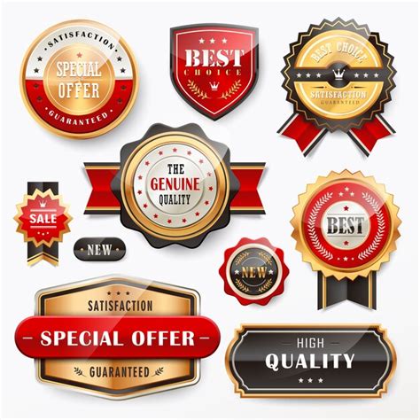 Premium Vector Collection Of Gorgeous Premium Golden Labels Design Set
