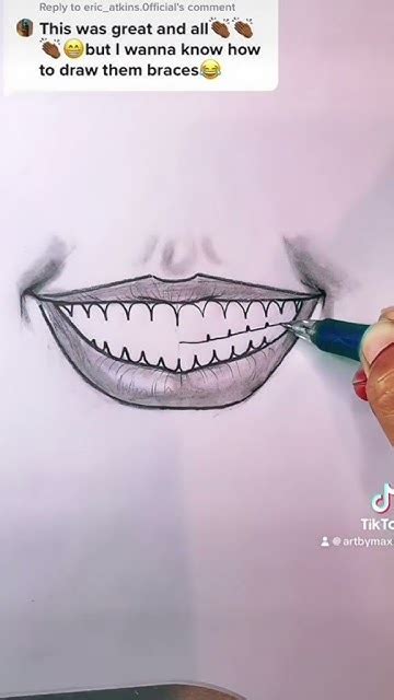 How To Draw Braces In 58 Seconds Youtube