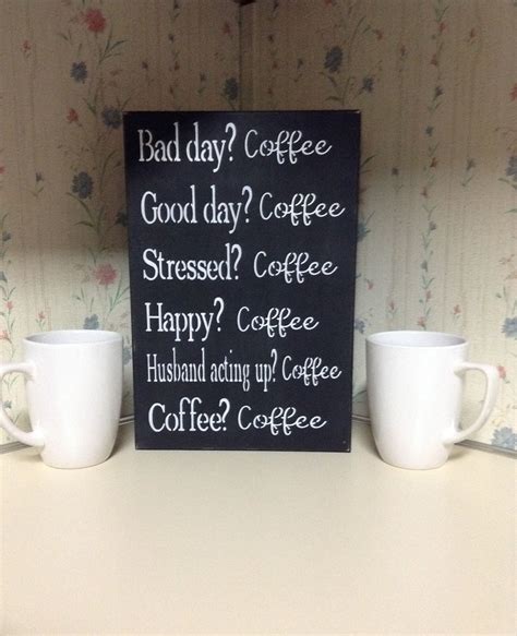 Wood Coffee Sign Funny Signs For Kitchen Funny Ts For Etsy In 2020