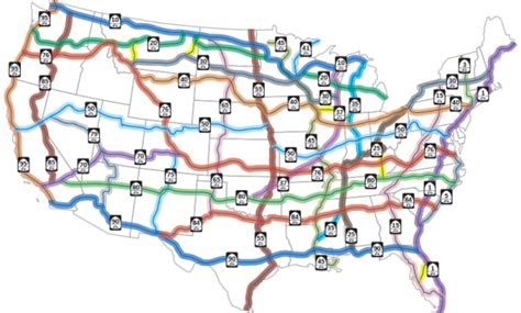 Map Of The United States Highway System Map Of The United States