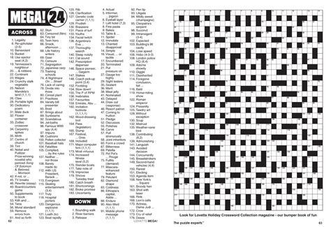 Printable Lovatts Crosswords Printable Crossword Puzzles