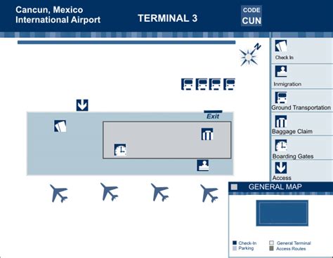 Cancun International Airport Map Cun