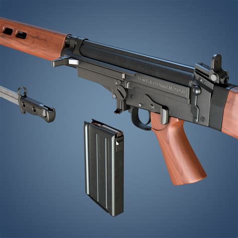 Fn Fal Rifle 3d Models