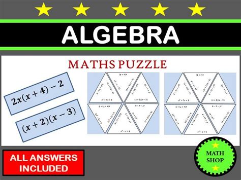 Expanding Brackets Algebra Puzzle By Elsie99 Teaching Resources