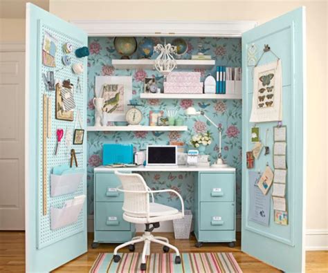 Just because you are turning it into an office doesn't mean you need to forego its natural talents. 15 Closets Turned into Space-Saving Office Nooks