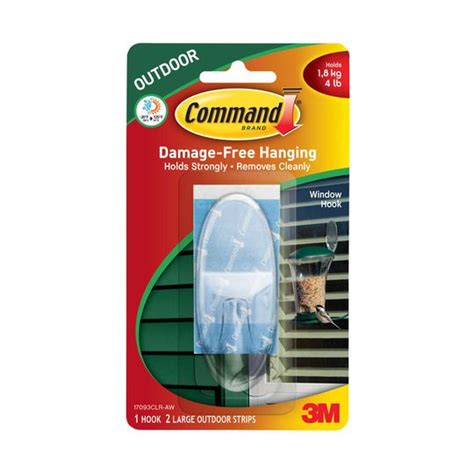 Shop with afterpay on eligible items. 3M Command™ Outdoor Window Hook with Clear Strips | Clear ...
