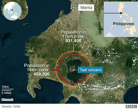 Google's taal volcano eruption crisis map. World #3 - Philippines warns of 'explosive eruption' after ...