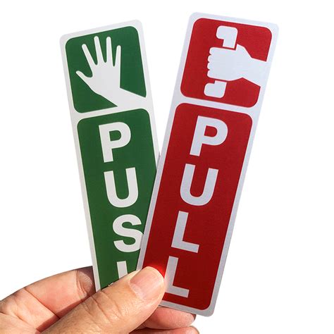Pull Push Sign For Door With Graphic Sku Dp 0101