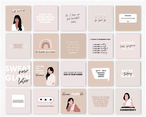20 Instagram Post Templates For Canva Motivational Quotes For