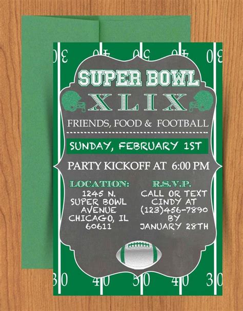 Super Bowl Party Invitations Templates Free