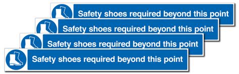 4 Pack Anti Slip Floor Strips Safety Shoes Required Beyond This Point