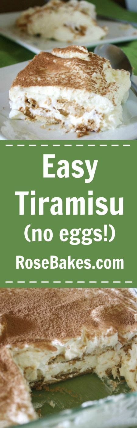 Watch this video to find lots of egg dishes and breakfast will be your favorite meal! Easy Tiramisu (No Raw Eggs) | Recipe | Tiramisu, Desserts and Eggs