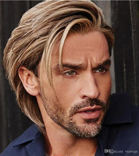 Hot Sell Mens Male Wig Handsome Vogue Short Blonde Straigth Wigs