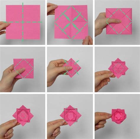 Topflappen anleitungen für den alltag hier! Origami Blume falten - 7 Ideen mit Faltanleitung für ...