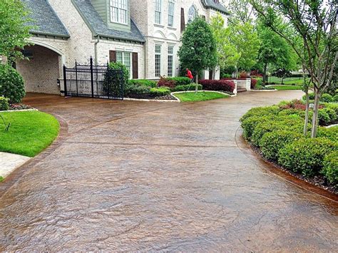 Foundation armor's extensive line of concrete driveway sealers can be applied to a variety of driveways including poured and stamped concrete driveways, paver driveways, aggregate driveways, and brick driveways. Stained Concrete Driveway | Stained concrete, Stained ...