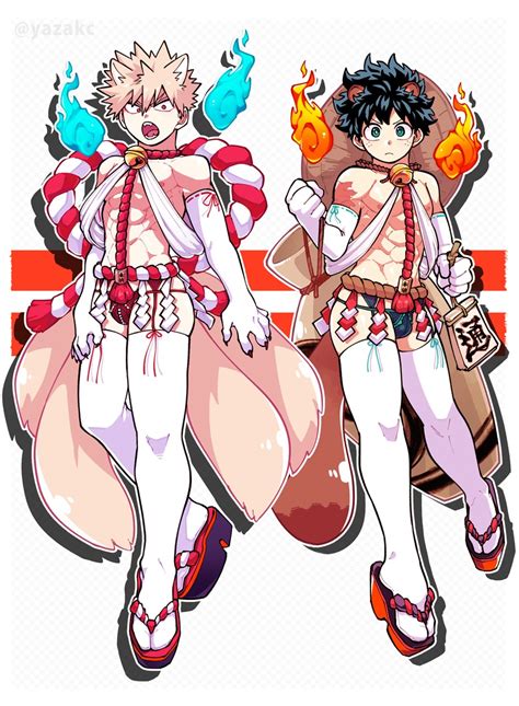 Midoriya Izuku And Bakugou Katsuki Boku No Hero Academia Drawn By
