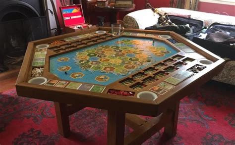 This Diy Settlers Of Catan Gaming Table Is Game Room Goals Board Game