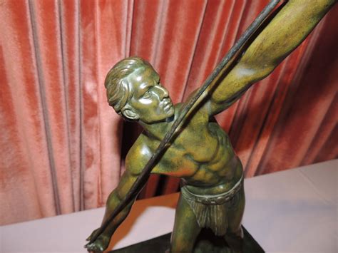Demetre Chiparus Bronze Art Deco Sculpture The Javelin Thrower