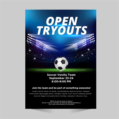 Sports Flyer Template Design For Sports Club 2532672 Vector Art At Vecteezy