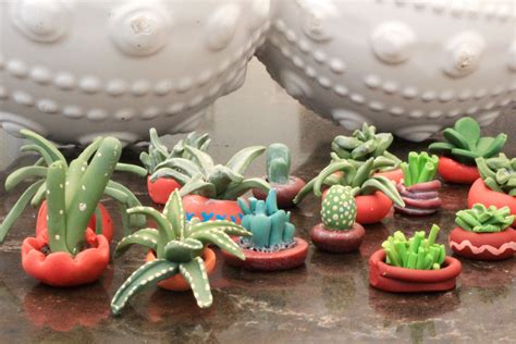 Create Miniature Cactus From Polymer Clay Tiny Succulents