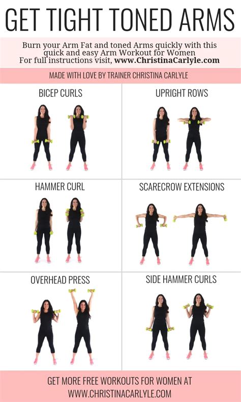Arm Workout For Women That Want Tight Toned Arms Arm Workout For
