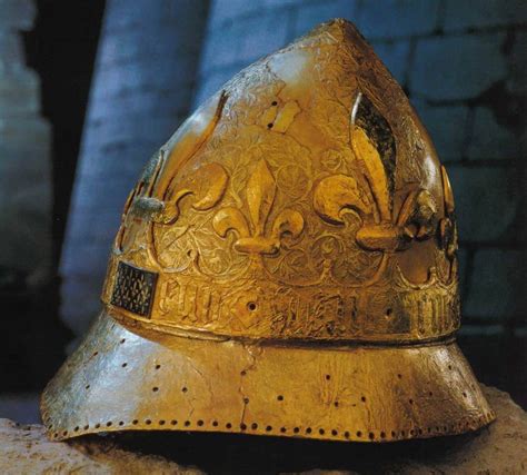 Gilded Copper Kettle Hat Of Charles Vi Of France Reconstruction Medieval Helmets Helmet