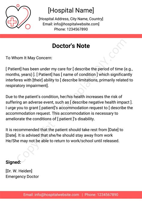 Medical Excuse Letter Sample Pdf Template - vrogue.co