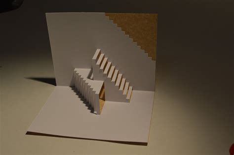 Kirigami Simple Escher Staircase 8 Steps Instructables
