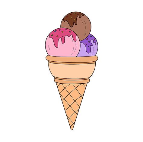 How To Draw Ice Cream Really Easy Drawing Tutorial Draw Ice Cream Ice Cream Cartoon Ice