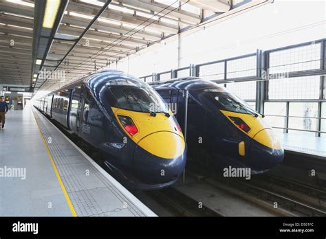 Trains In London England Stock Photo Alamy