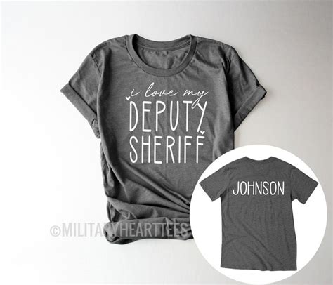 I Love My Deputy Sheriff Shirt Sheriff Wife Shirt Sheriff Etsy