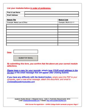 Course pre reg deg v1.0. Printable examples of pre approved changes - Fill Out ...