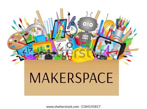 makerspace steam education stock vector royalty free 1184145817