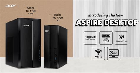 Acer Aspire Xc And Aspire Tc Desktops With 13th Gen Intel Cpus Now In