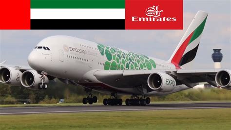 Emirates A380 Green Expo 2020 Livery Take Off Manchester Airport