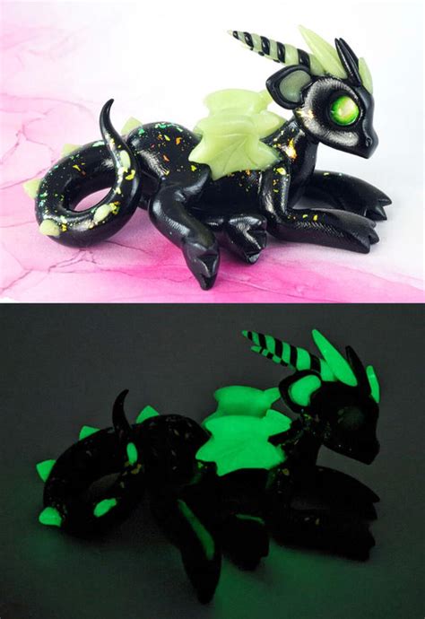 Black And Green Glow Dragon By Howmanydragons On Deviantart