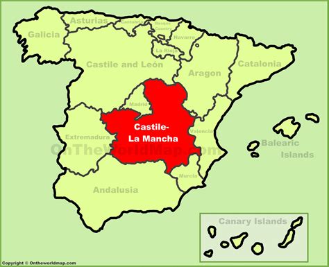 Castile La Mancha Location On The Spain Map Mywanderings