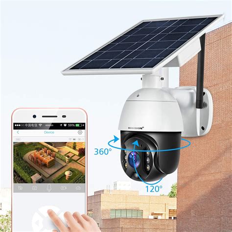 Wifi Wireless Home Solar Outdoor Ptz Security Camera System Full Color