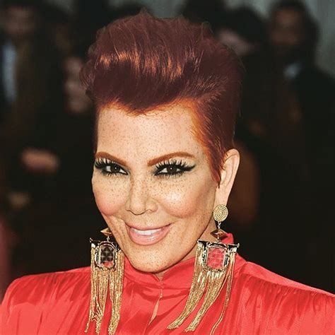 Kris Jenner Celebrities Get Epic Makeovers With Red Hair And Freckles Popsugar Beauty