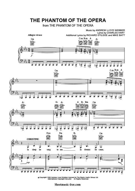 Relevant to phantom of the opera sheet music piano, should you are thinking about likely to some party in its role because the music culture center from the country, if not the continent, teatro colón annually presents an extensive season of fully staged. The Phantom Of The Opera Sheet Music Andrew Lloyd Webber ...