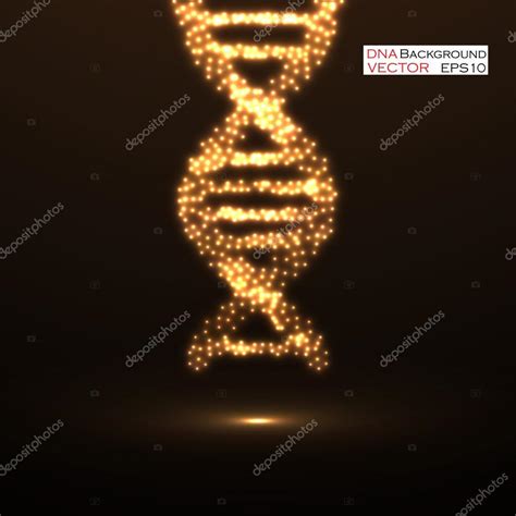 Abstract Dna Neon Molecular Structure Vector Illustration Eps 10