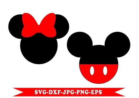 Mickey And Minnie Svg Clip Art Disney Svg Head Of Mickey And Minnie