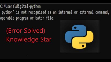 Python Is Not Recognized As An Internal Or External Command Operable