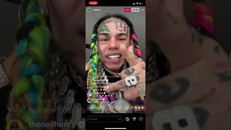 6ix9ine first instagram live after release from prison 5 8 2020 youtube