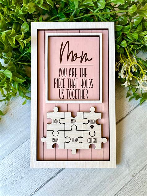 Mothers Day T Custom Mothers Day Puzzle Etsy