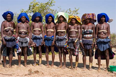 Mucubal People Angolan Enduring Tribe And Their Fashionable Ompota Headdress