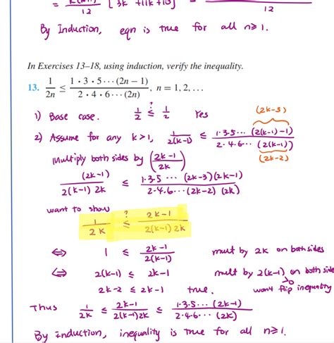 Discrete Mathematics Verify An Inequality Using Induction Frac1 2n