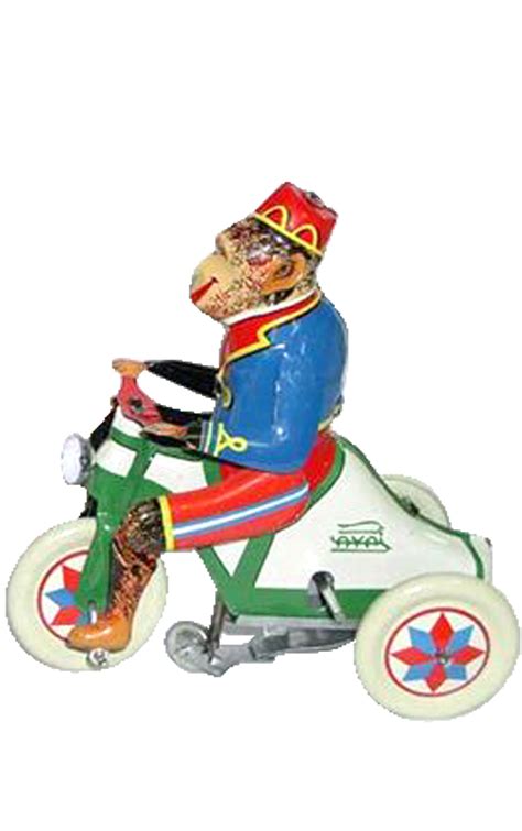 Circus Monkey On Tricycle Wind Up Tin Toy Reproduction Wind Up Toys