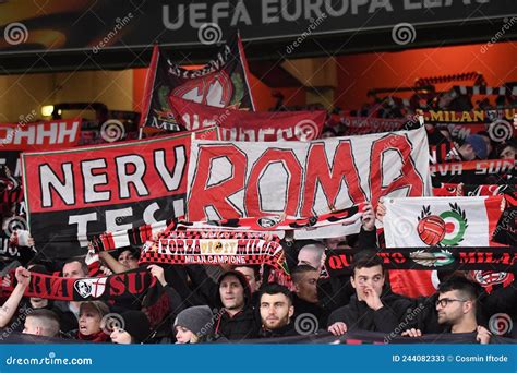 Ac Milan Ultras With Display Scarves Editorial Stock Photo Image Of