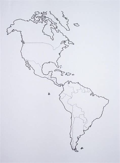 Slepa Mapa Ameriky Mapa Geografie Amerika